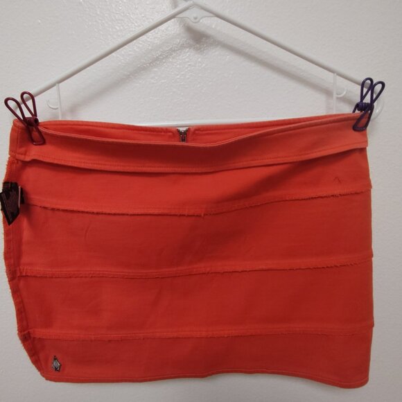 Volcom Orange Fitted Skirt – Size 5 – Cotton Blend - Picture 9 of 14